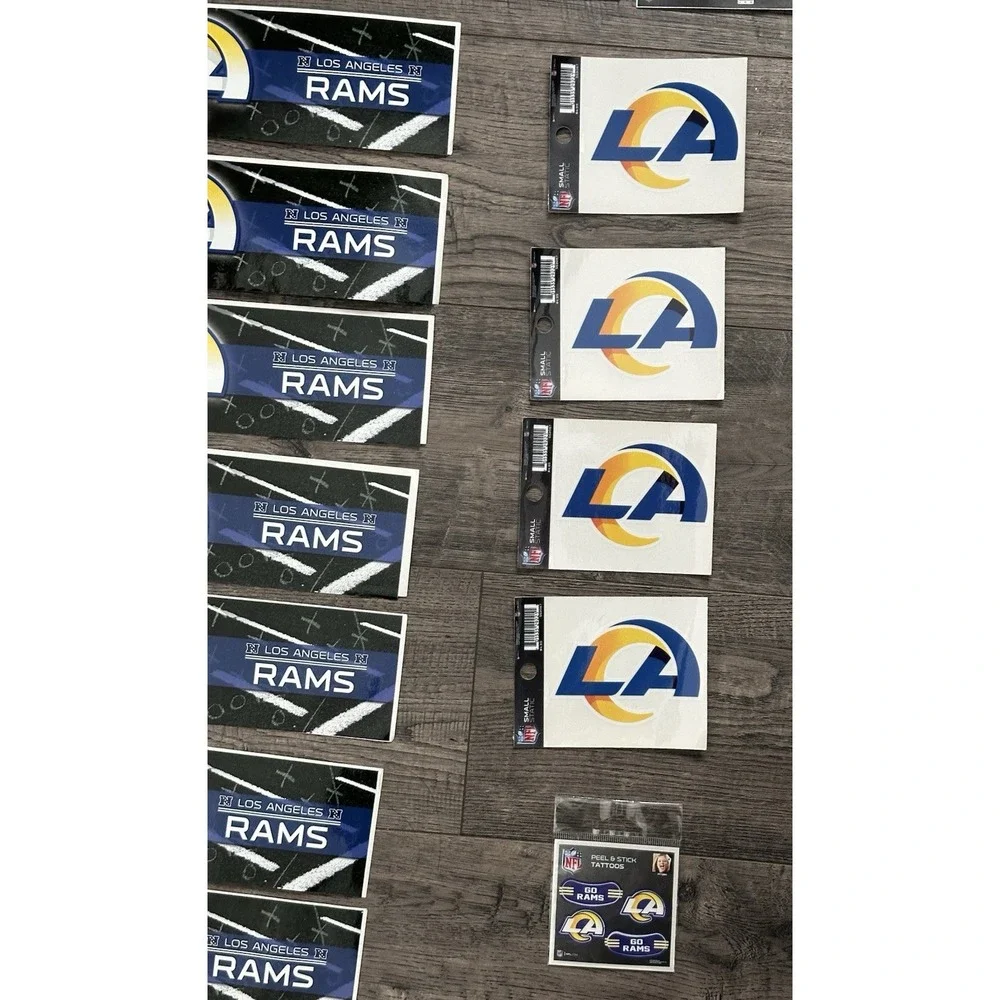 Los Angeles LA Rams Reserved Parking Sign NFL Man Cave Garage Decor Bundle Lot‎